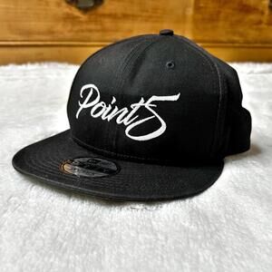 New Era 9FIFTY Point 5 Snapback Hat Black Unisex OS Cap